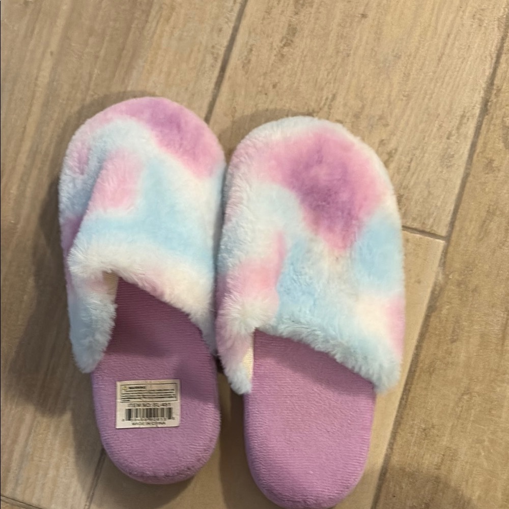 Colorful Fuzzy Slippers